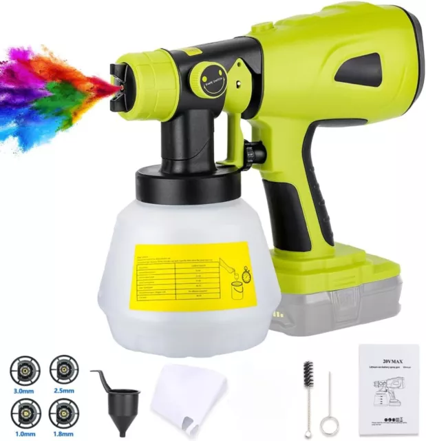 Cordless High Pressure Spray Gun Airless Paint Sprayer For Ryobi 18V Battery