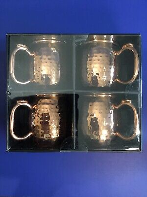 4 Original Moscow Mule 20 Ounce Copper Plated Hammered Finish Mugs