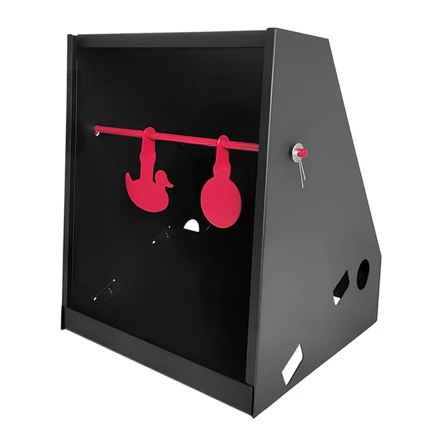 Boîte Cible Airsoft Avec Piège à Plombs – Cible Pendulaire + 10 Cibles Papier A4 + 2 Cibles Métal – Pour Carabine à Air Comprimé, Pistolet BB Et Mousse