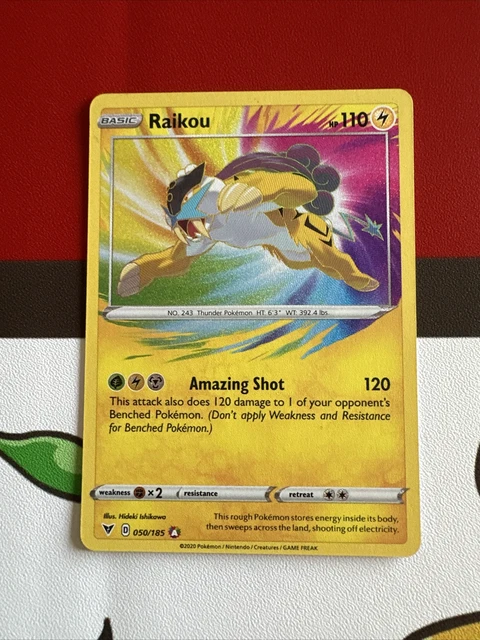 Pokémon TCG Raikou Vivid Voltage 050/185 Holo Amazing Rare