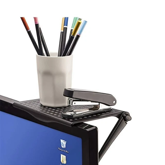 SCAFFALI BIANCHI 48 cm cassetti portaoggetti per monitor da scrivania