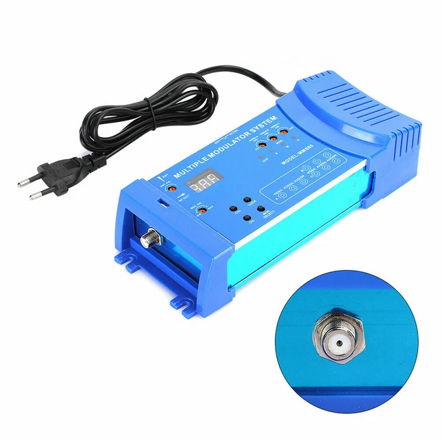 MMS80 DIGITAL UHF RF Modulator Stereo Converter Adapter RCA AV for CATV