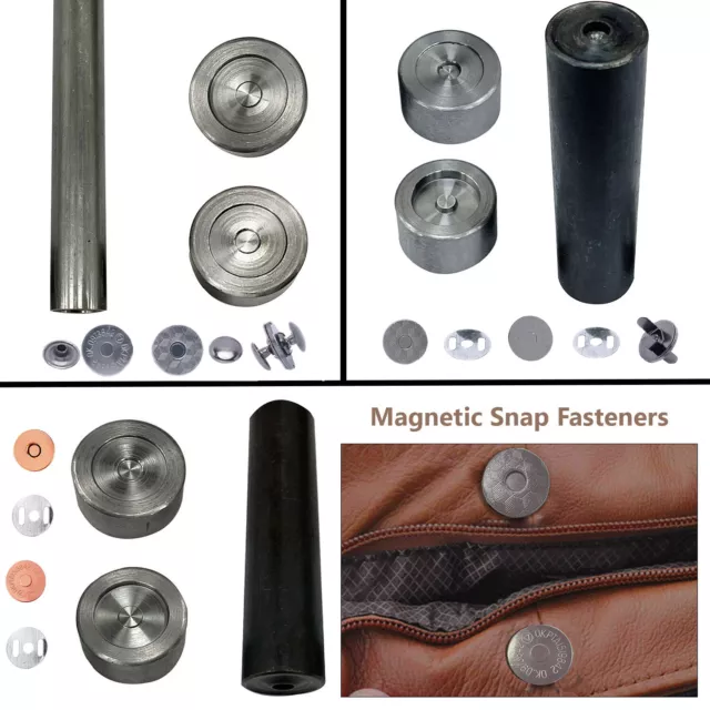 14/18mm Magnétique Barrettes Fermoir Fixation Main Outil pour Maroquinerie Sacs