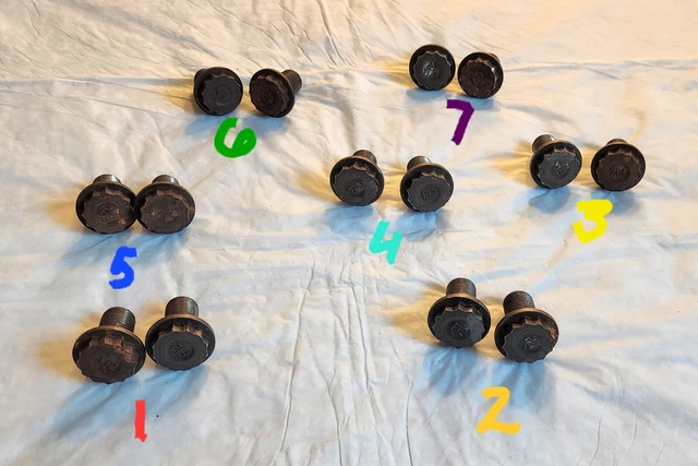 2002-2020 Honda OEM Genuine F12 90011-PNA-B00 K Series Flywheel Bolts SET OF 2