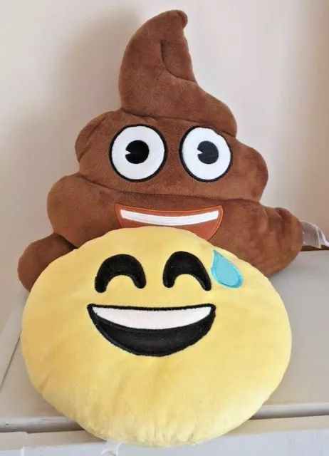 2 pz Emoji Poo Plush Soft Toys  Pillow Cushion cacca emoticon- 20 -