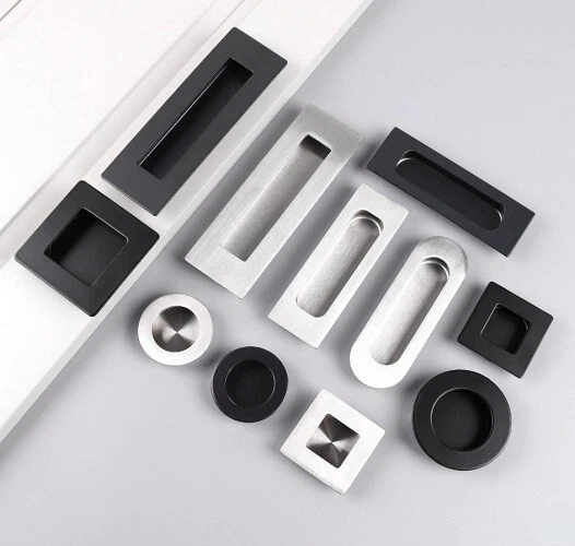 FLUSH RECESSED POCKET Sliding Door & Rectangular Pull Handles