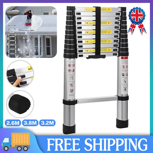 TELESCOPIC LOFT LADDER Extendable Collapsible Step Ladders Securing