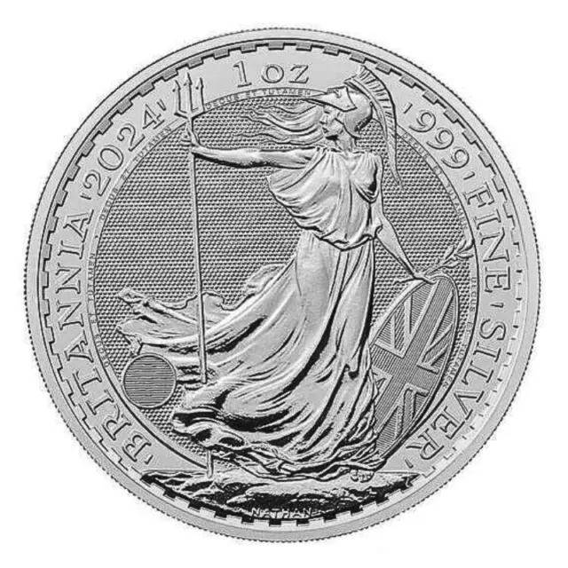 5x1oz New 2024 British Britannia Pure Silver Coin .999-Brilliant Uncirculated