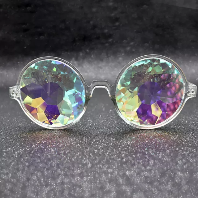 2020 Trend Diffraction Crystal Holographic Kaleidoscope Glasses Festival Rave