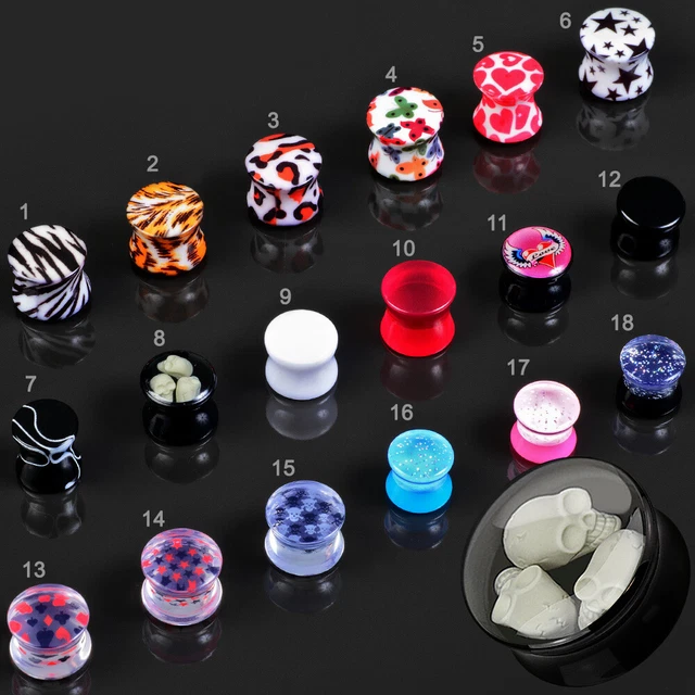 Grewod Piercing Oreille Acier Chirurgical Homme 1.6MM Ecarteur Oreilles Acier Inoxydable Plug Tunnel Femme Creole Noir Bijoux, 2 Pièces