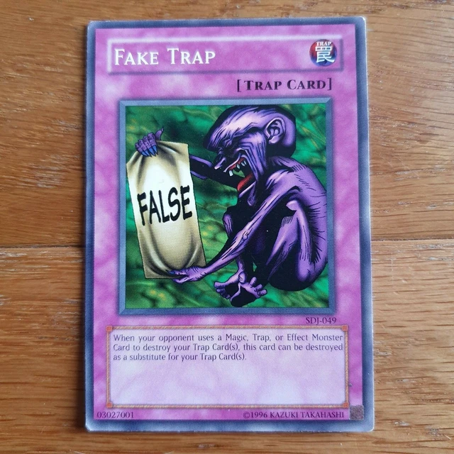fake trap card yugioh Yu-Gi-Oh! - Metal Raiders - 25th Anniversary Reprint Fake Trap (Common) : SDJ-049