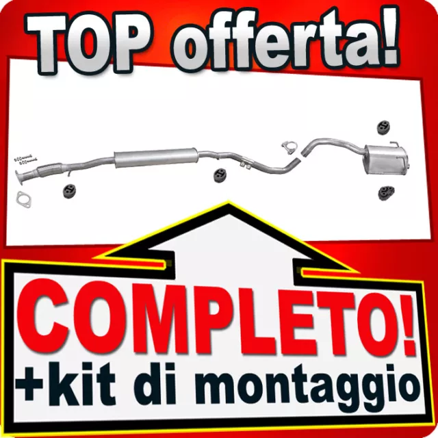 Scarico Completo per FIAT PANDA II (169) 1.4 100CV Marmitta