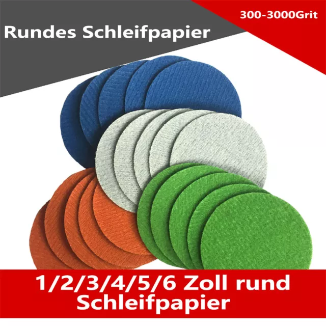 1/2/3/4/5/6 Zoll Rundschleifpapier Pads Sanding Disc Hook and Loop Sanding Disc