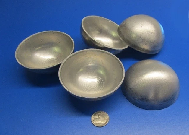 Aluminum Half Sphere / Balls 3.00" Diameter x 1.50" Height, 5 pieces