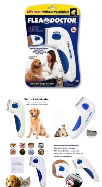 Flea Doctor Electronic Flea Comb /Dogs /Cats New In Package As Seen On TV. 3