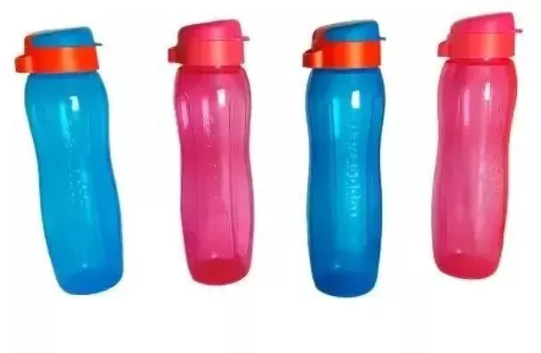 Tupperware Slim - Botellas de agua PET fáciles de transportar, botella de...