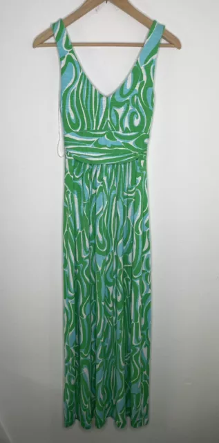 Lilly Pulitzer Villa Maxi Dress Size XS Green Print