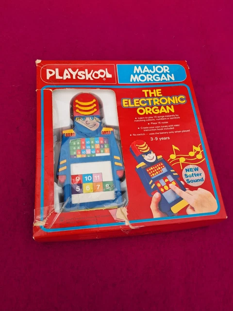 VINTAGE 1980S PLAYSKOOL Major Morgan Toy Working 10 Tune Cards