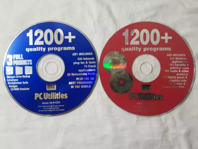 Utilidades de PC CD-ROM retro 2003 #50 - más de 1200 programas de calidad envío gratuito 2 discos