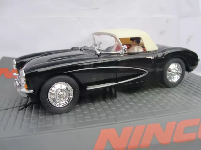 Ninco Corvette 1956 Schwarz 50583 1:32 Slot Neu Alter Lager Verpackt