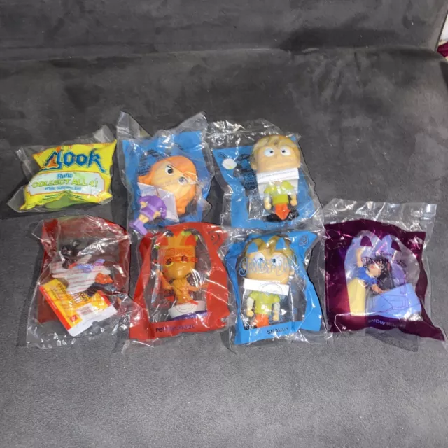 Lot Of 7 Assorted Mcdoanlds Happy Meal Toys Scooby Doo Disney