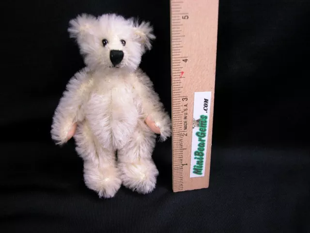 World of Miniature Bears 5" Mohair Bear Millennia-2001 #2001 Collectible Bear XX 3