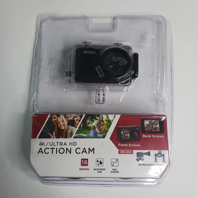 VIVITAR DVR922 4K DualScreen Action Camera Black (DVR922HDBLK) 15.