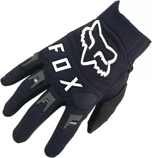 Fox Dirtpaw Glove Fahrrad Mountainbike Motocross Handschuhe schwarz / Logo weiß