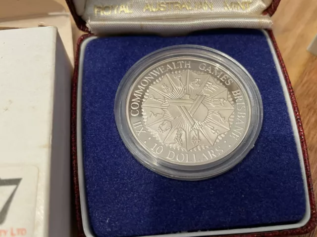 Australia - 1982 $10 Silver Proof Coin - Xii Commonwealth Games