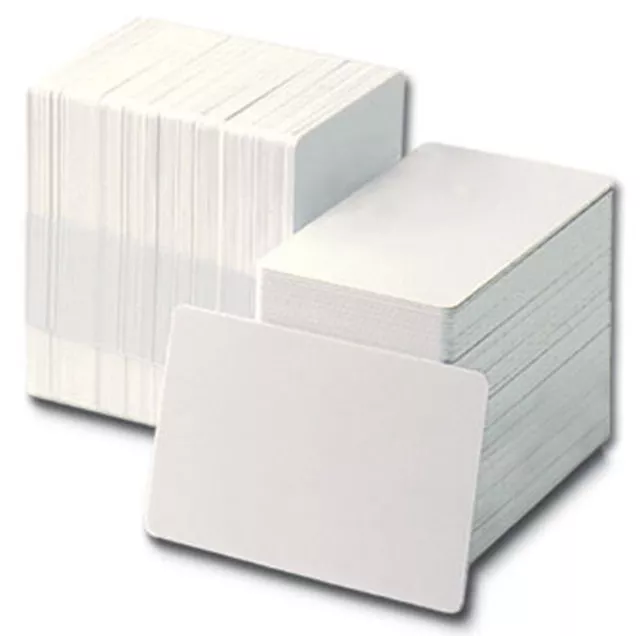 Blank White PVC Plastic ID Cards CR80 - 760 Micron Qty's 10-1000 Free P&P