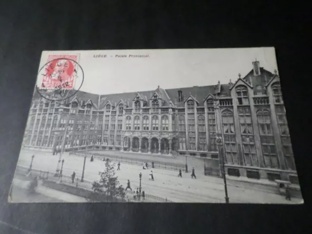 CPA BELGIQUE, LIEGE, PALAIS PROVINCIAL, voyagée 1912, VF POSTCARD, POSTKAART