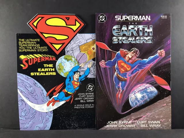 Superman Earth Stealers DC Comics 1988 John Byrne Kurt Swan With Display Card NM