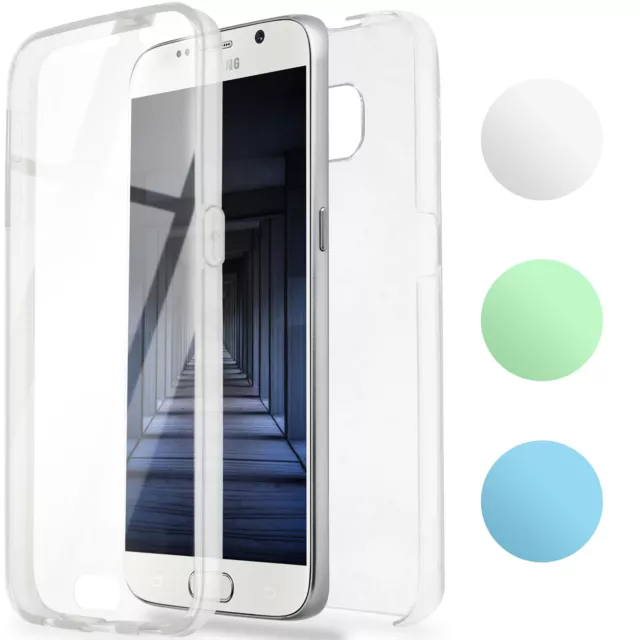 Étui de Portable pour Samsung Galaxy S6 Transparent 360 Degré Full Coque TPU