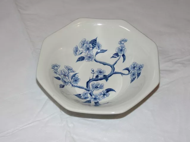 Royal Staffordshire Dynasty Ironstone J & G Meakin England Bowl White Blue 6.5"!