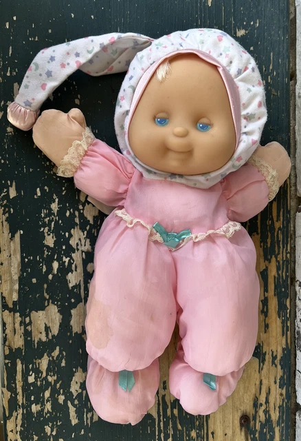 Fisher Price Puffalump Kids Plush Baby Doll Blonde Pink Stars Vintage 1991  P7