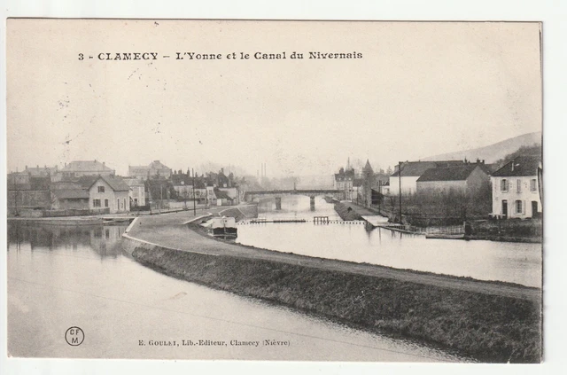 CLAMECY - Nevre - CPA 58 - Peniche View of the Yonne & the Canal