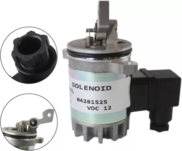 For New 0428 1525 。 04281525 12v Fuel Shutoff Solenoid Deutz Engine - INPOST。