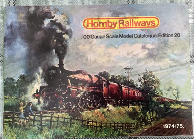 Hornby Railways OO gauge model catalogue, edition 20, 1974/75; Cuneo artwork