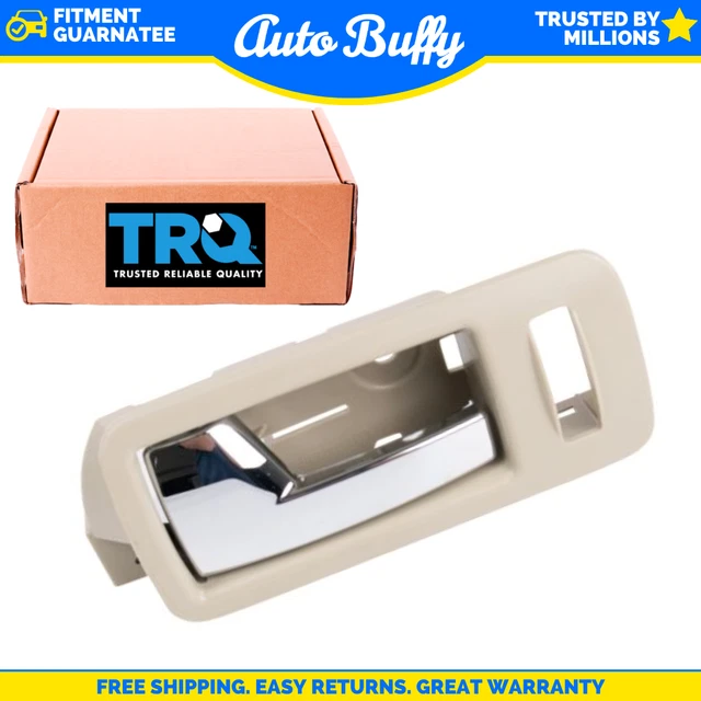 TRQ Front Left Interior Door Handle Biege & Chrome Fits 2010-2014 Ford Mustang