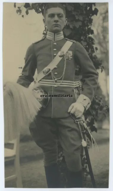 Orig. RIESEN Foto Portrait Kavallerie Offizier Dragoner Regiment 25 m. Orden
