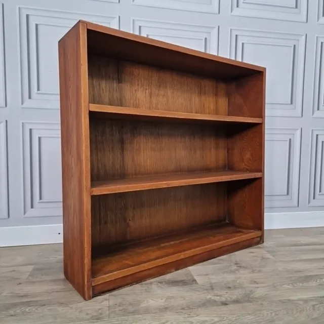 Retro Vintage Solid Oak Wooden Bookcase Shelf / Shelves Book Cabinet Mid Century