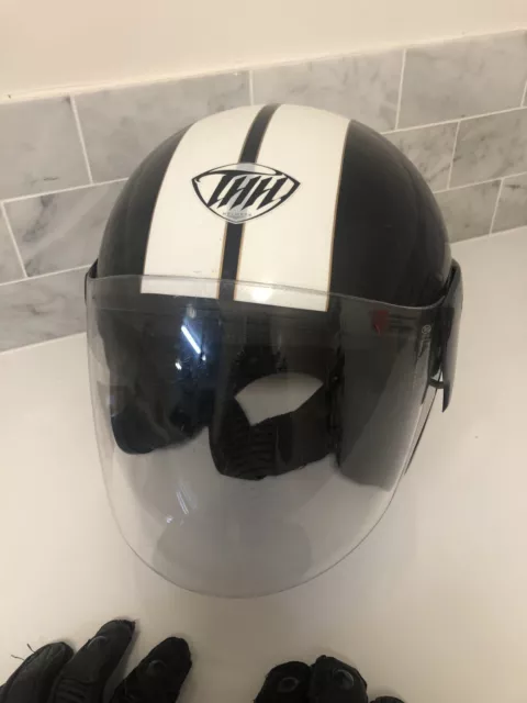 THH Open Face Helmet With Visor - Size XS