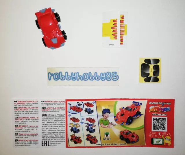 DV054 Auto Rouge + Bpz Variante 2020/2021 ( Eac 03.2020) Kinder surprise Italie