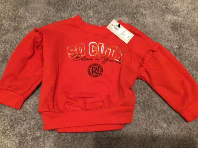 River Island age 6-9 months girls jumper. BNWT