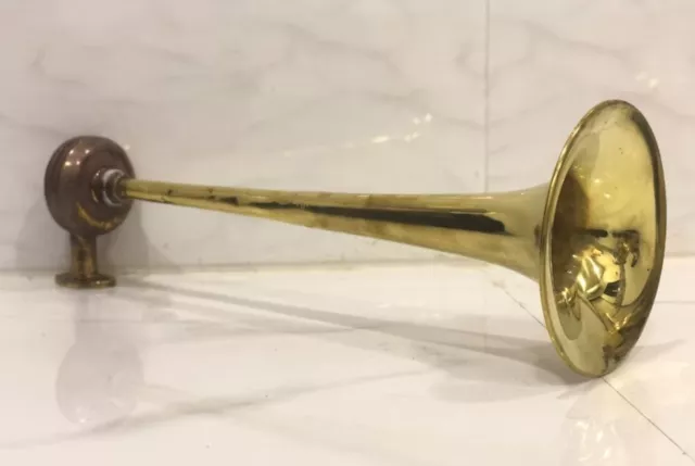 Vintage Old Antique Salvage Solid Brass Marine Ship Air Horn