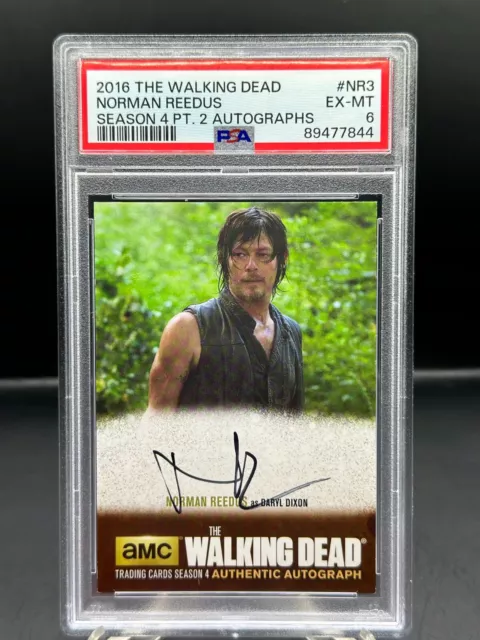 2016 Cryptozoic The Walking Dead Norman Reedus Season 4 PT.2 Auto #NR3 PSA 6