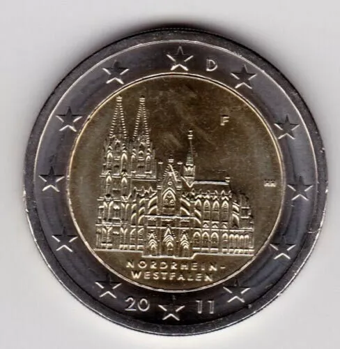 2€ commémorative Allemagne 2011- Atelier F- Cathédrale de Cologne -Très bon état