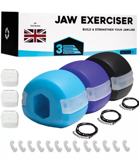 LOCK N STOCK Jaw Trainer, Exerciser for Jawline - Pack of 3 £13.99