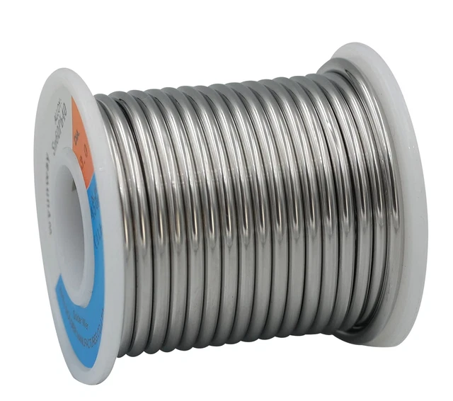 Essmetuin 60/40 Solder For Stained Glass - 1LB Roll, 3.0mm Diameter, 183°C Melting Point, No Flux (Lead Warning)