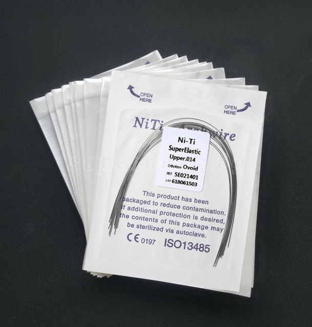 Fils Orthodontiques Niti Super Élastiques - Lot De Fils Ronds/Ovals Pour Traitement Dentaire